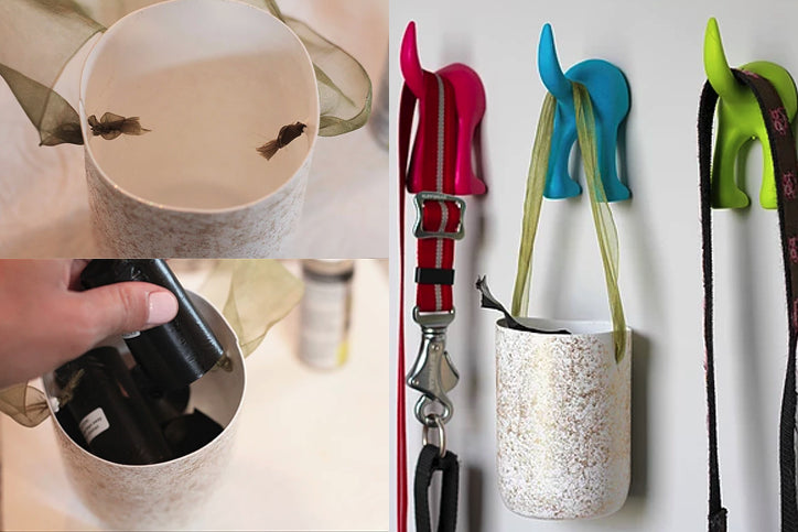 DIY Hanging Doggie Poop Bag Holder