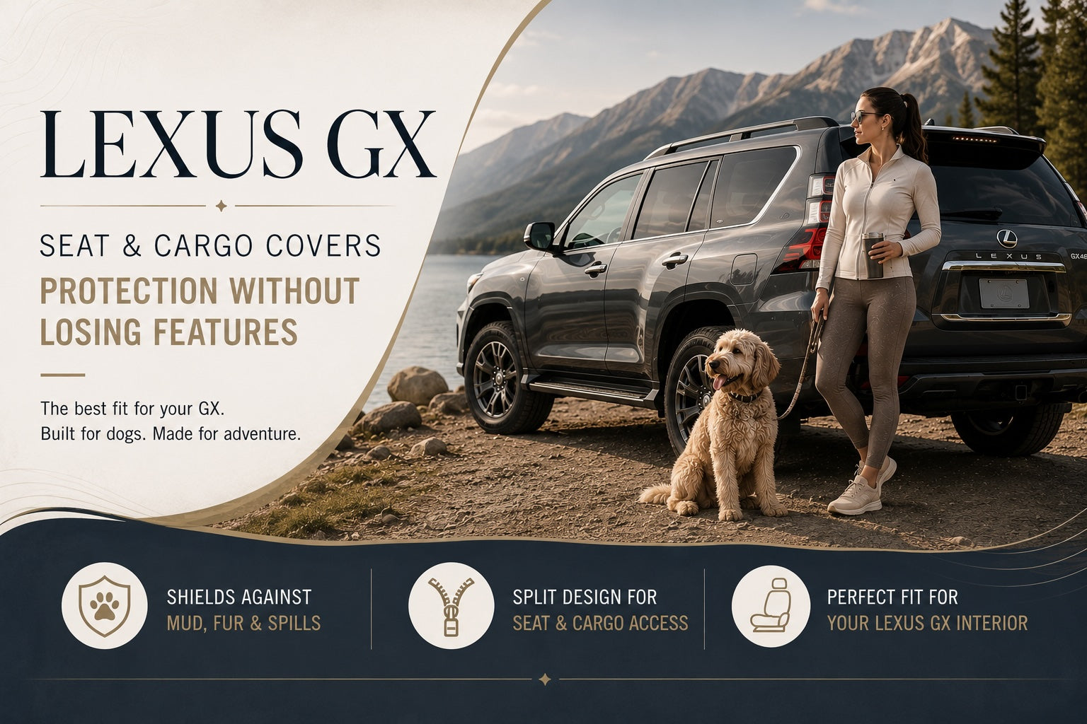 Lexus GX Dog Seat Cover Fit Guide: Rear Seat Cover, Cargo Liner & Front Bucket Seat Cover