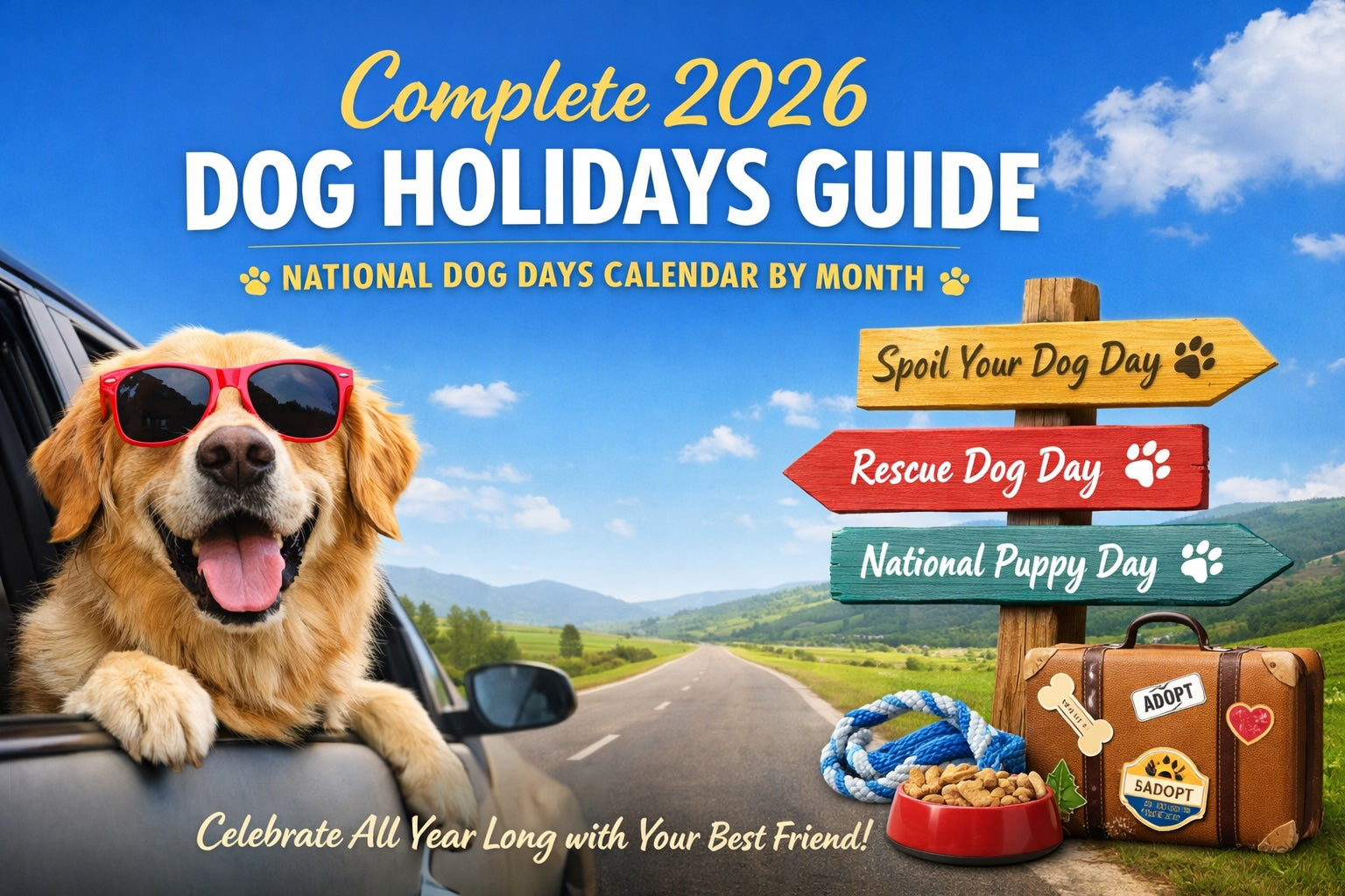 Complete 2026 Dog Holidays Guide | National Dog Days Calendar by Month