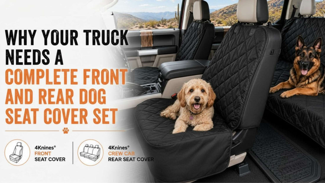 Front and Rear Dog Seat Cover Set for a Truck