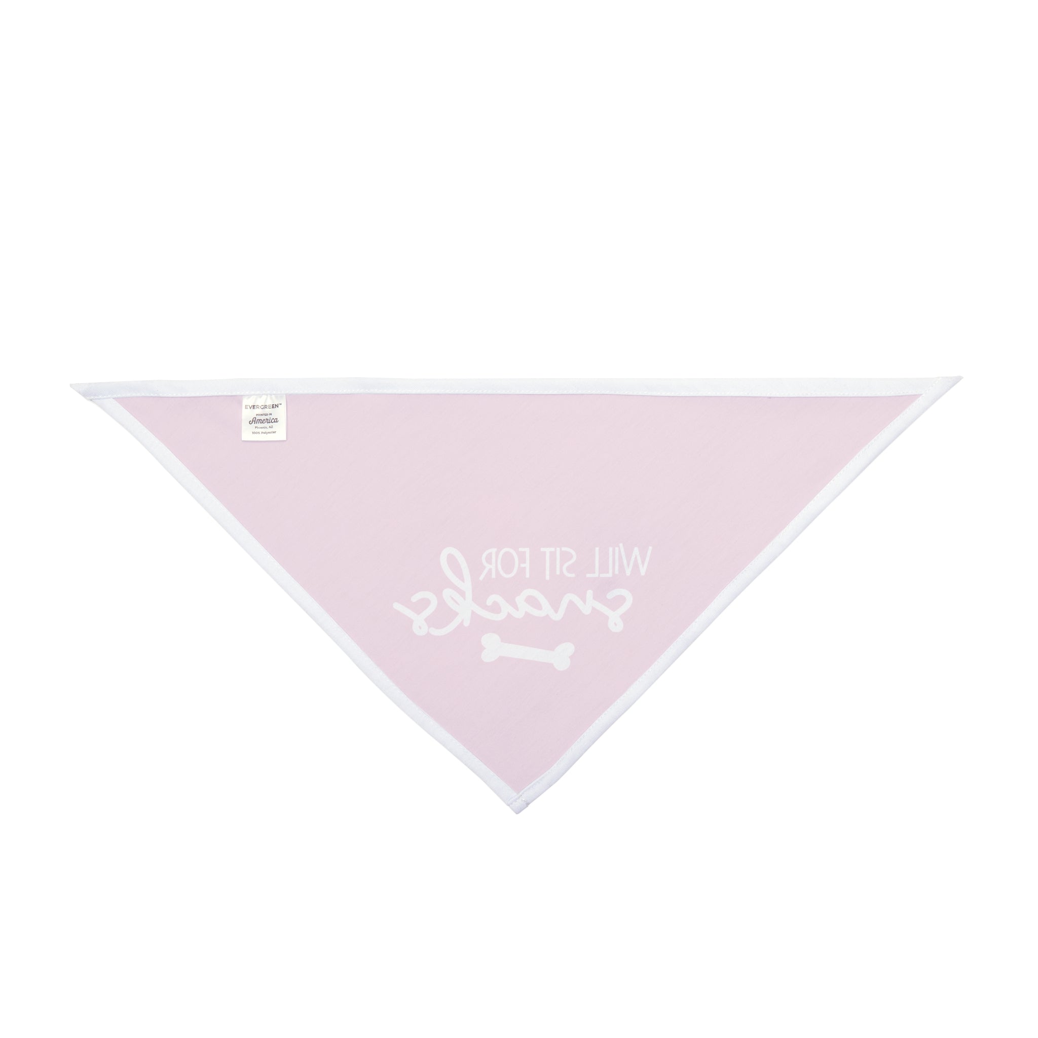 Will Sit For Snacks | Pink Dog Bandana