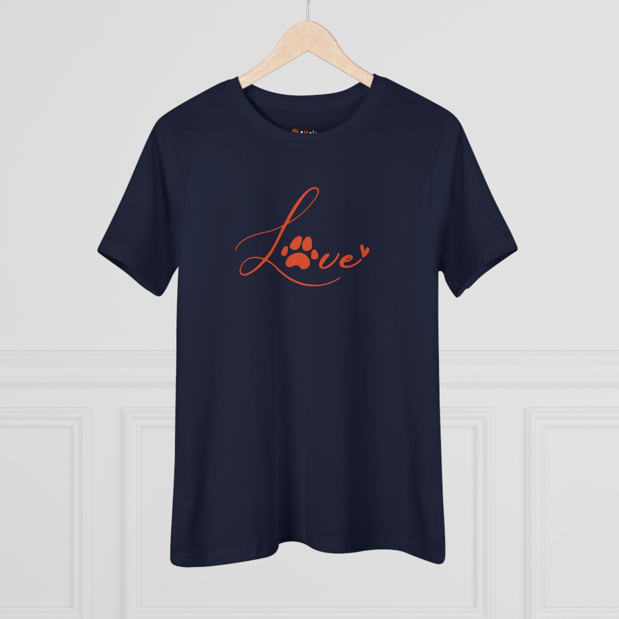 Love | Dog Lovers Paw Print Womens Tshirt