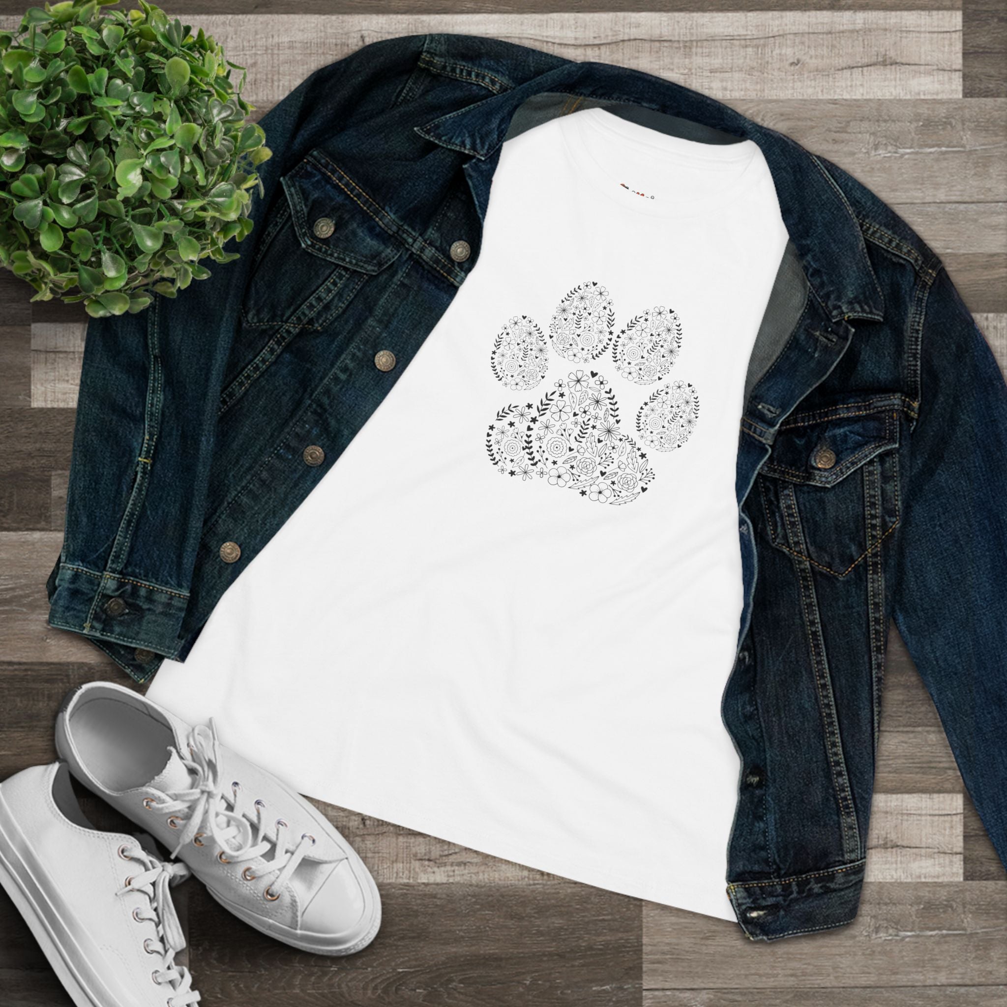 Flower Paw | Dog Lover Womens Tshirt
