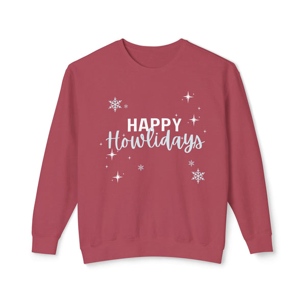 Unisex Lightweight Crewneck Sweatshirt - Happy Howlidays