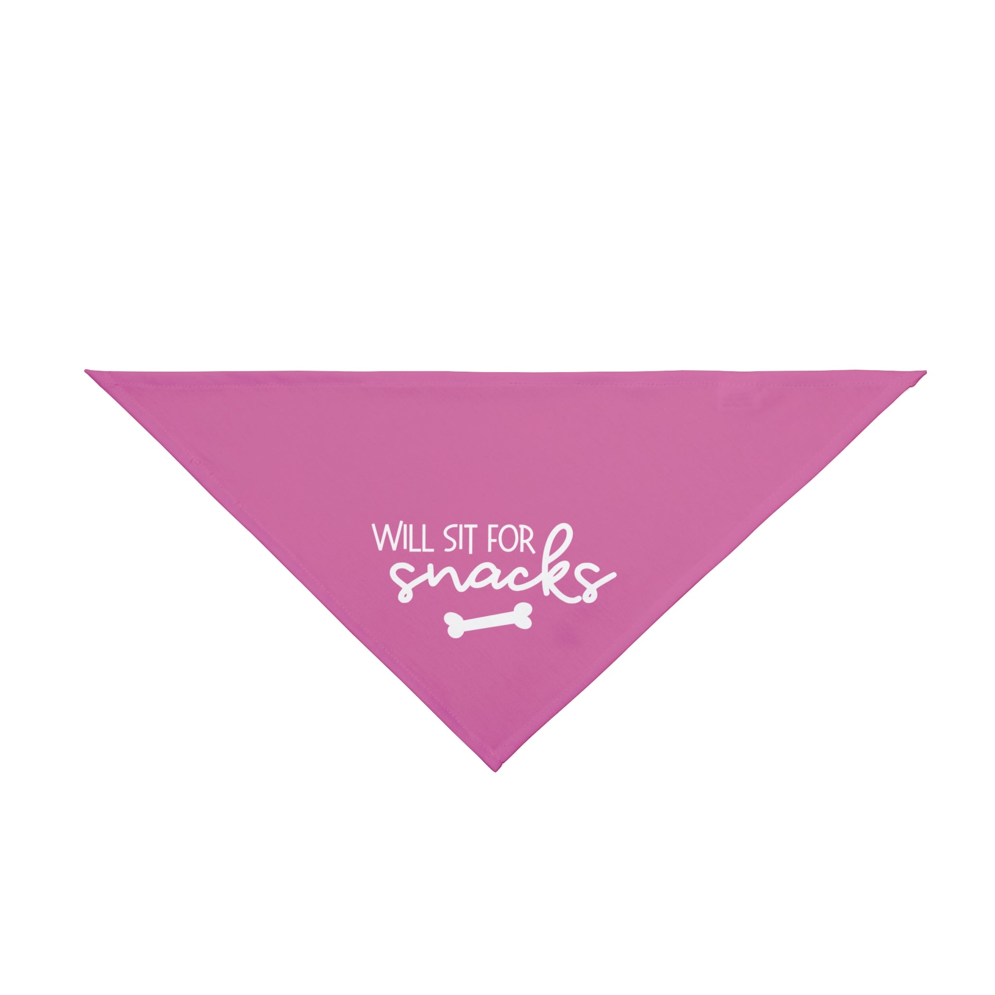 Will Sit For Snacks | Pink Dog Bandana