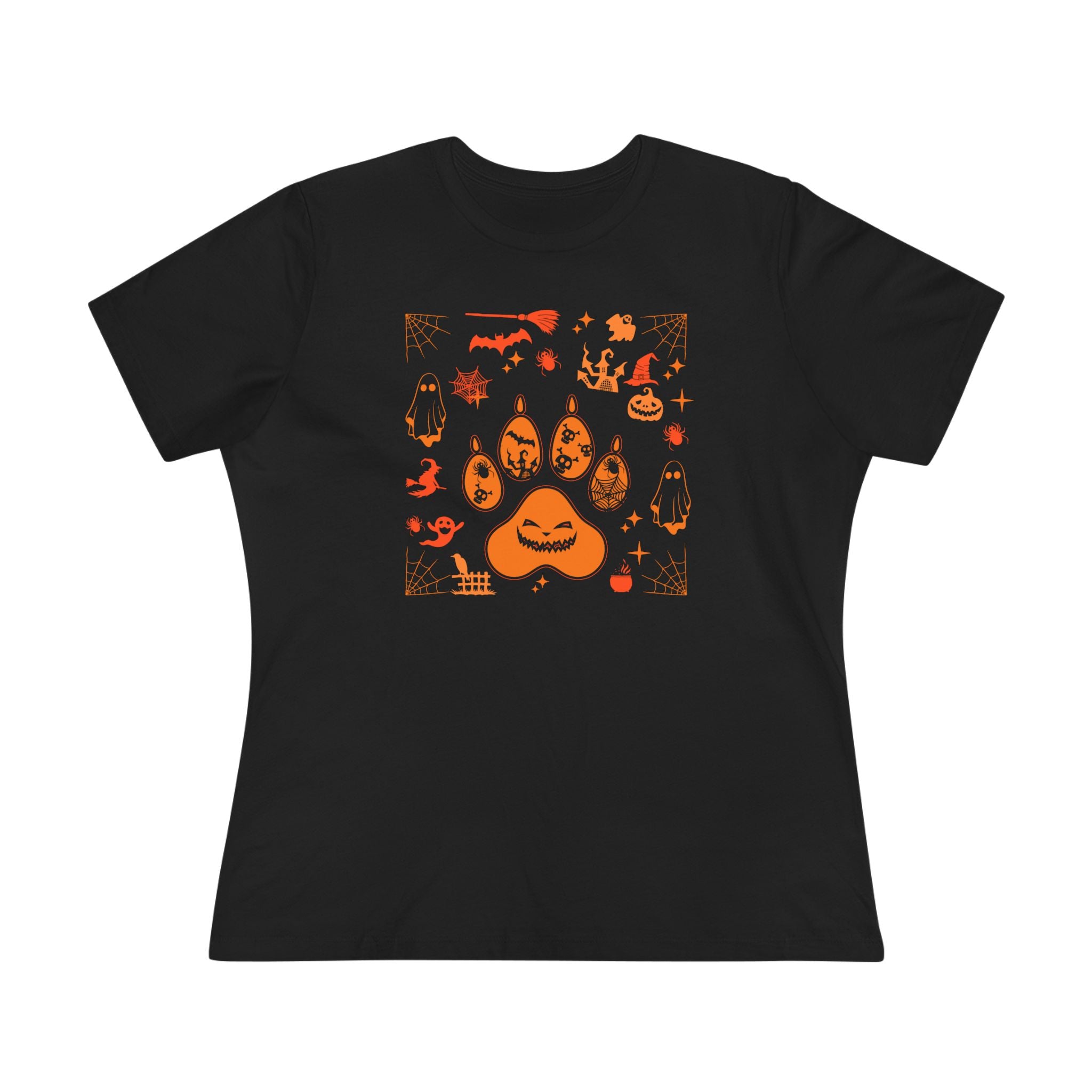 Halloween Paw | Halloween Graphic Shirt for Dog Lovers Womens Tshirt