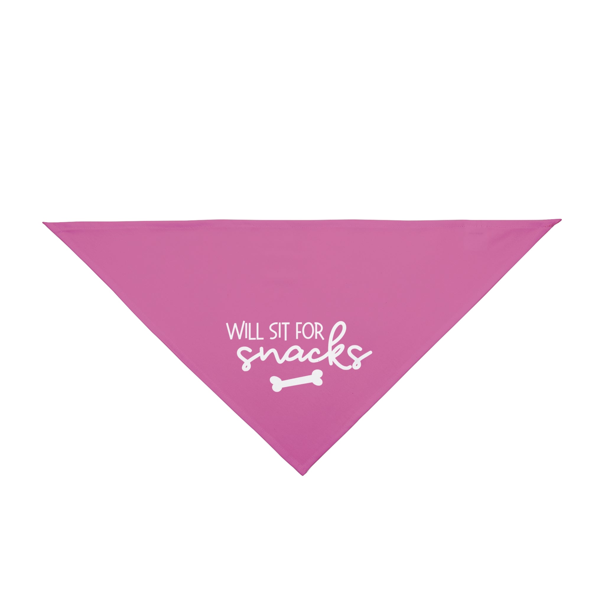 Will Sit For Snacks | Pink Dog Bandana