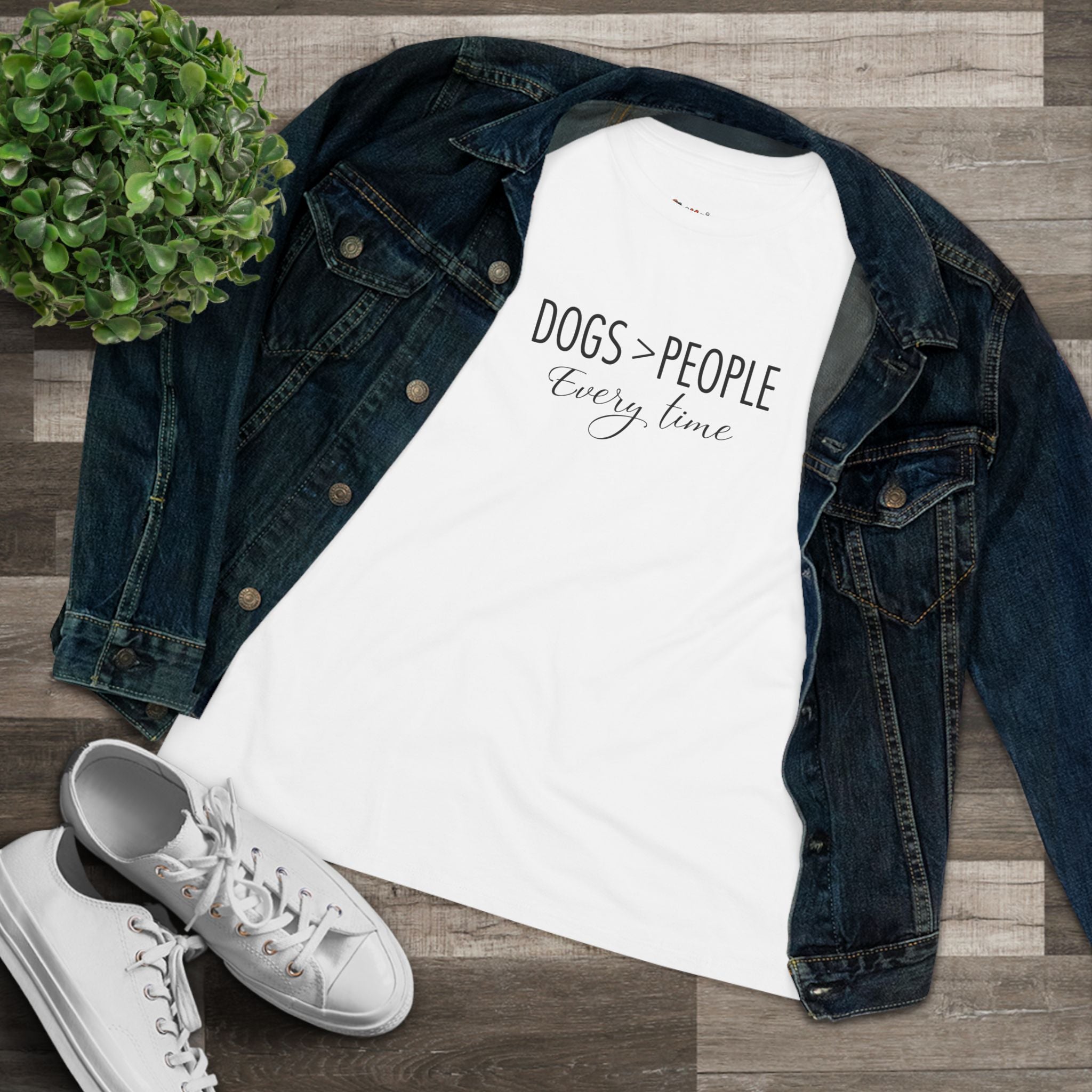 Dogs Over People | Dog Lovers Womens Tshirt