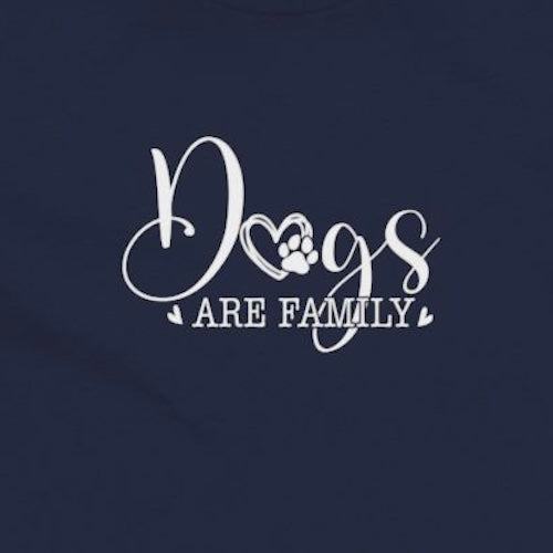Dogs Are Family | Dog Mom Womens Tshirt close up