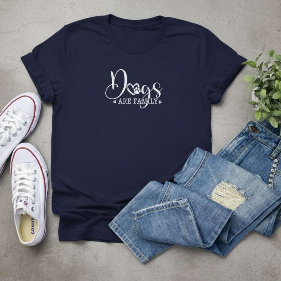 Dogs Are Family | Dog Mom Womens Tshirt