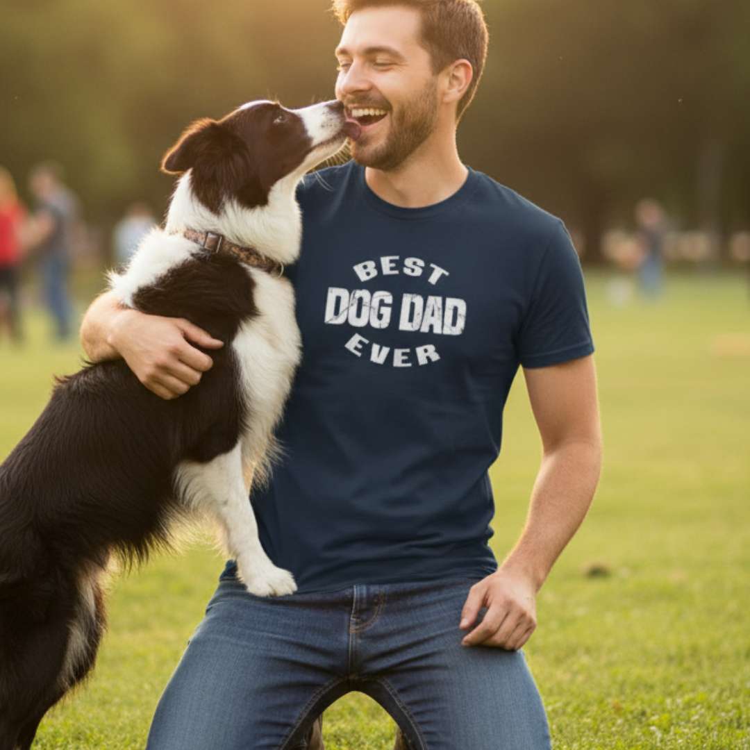 Best Dog Dad Ever | Dog Lovers Mens Tshirt
