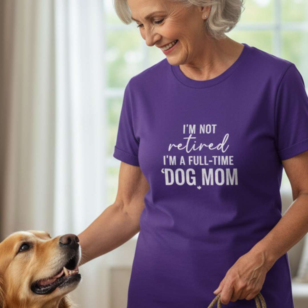 Full Time Dog Mom | Womens Tshirt for Retired Dog Moms
