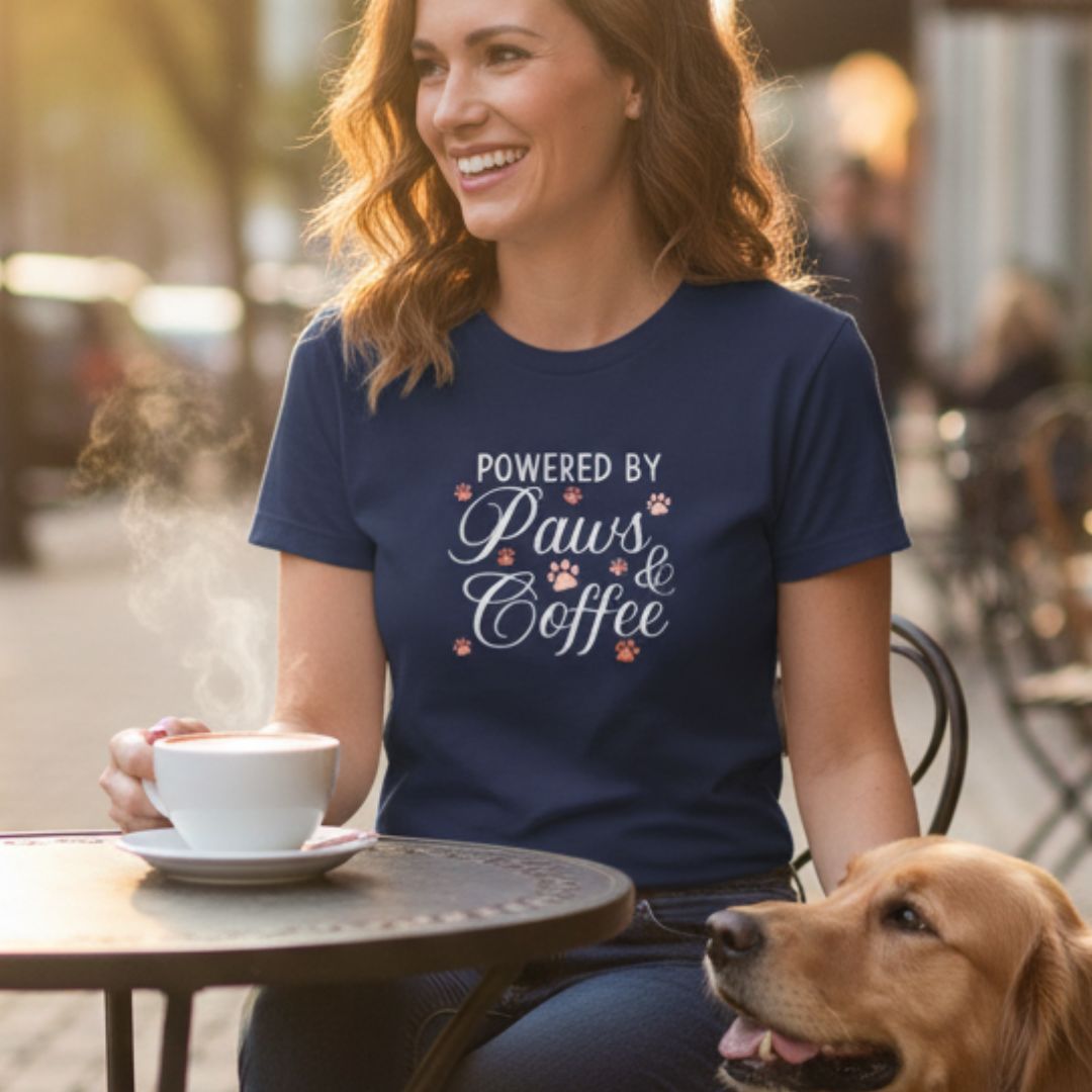 Powered by Paws & Coffee | Women's Tshirt