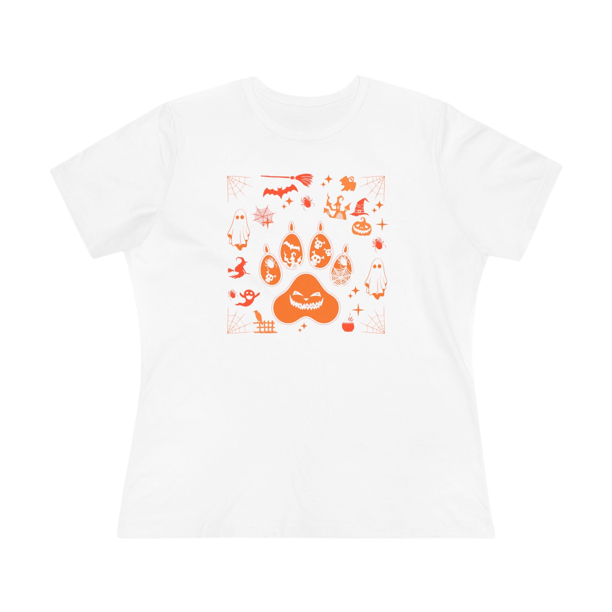Halloween Paw | Halloween Graphic Shirt for Dog Lovers Womens Tshirt