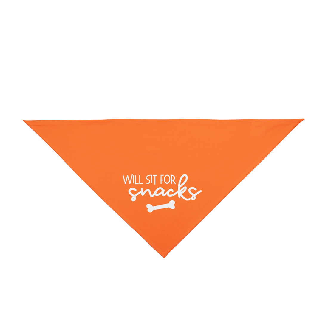 Will Sit For Snacks | Orange Dog Bandana