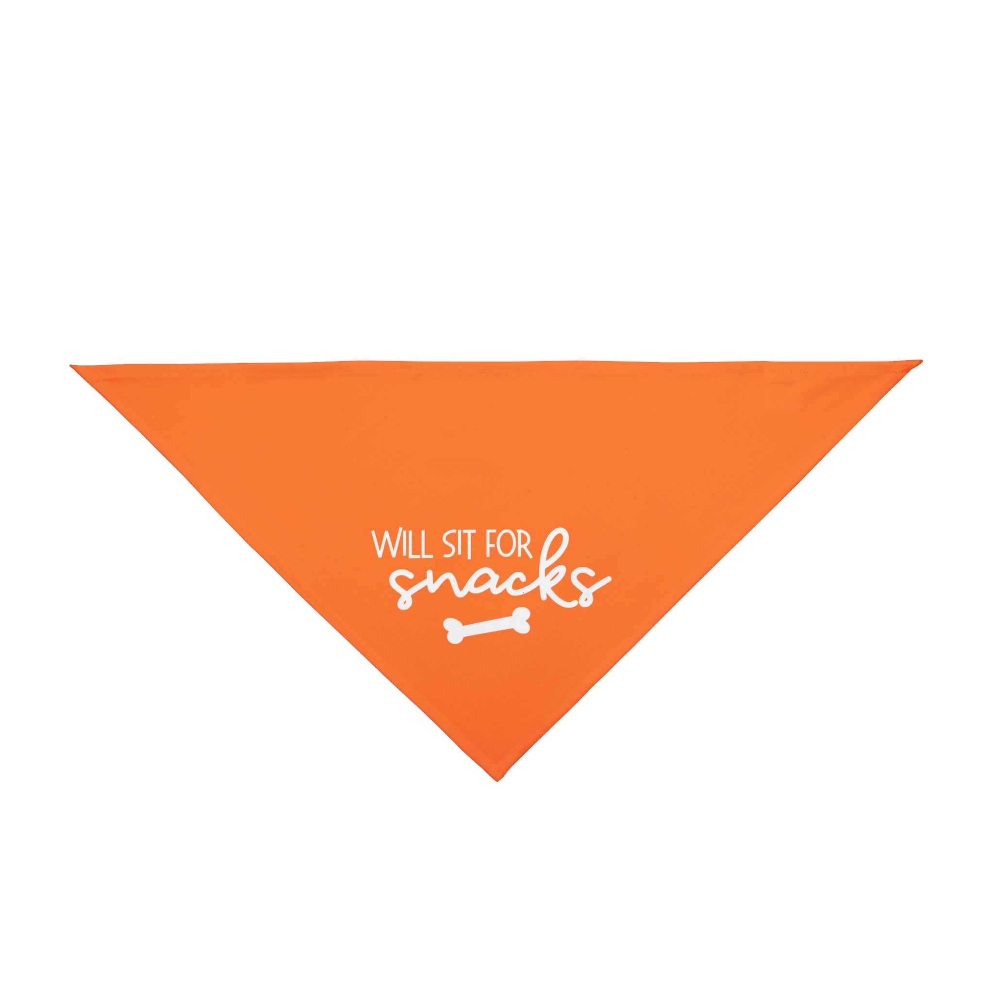 Will Sit For Snacks | Orange Dog Bandana