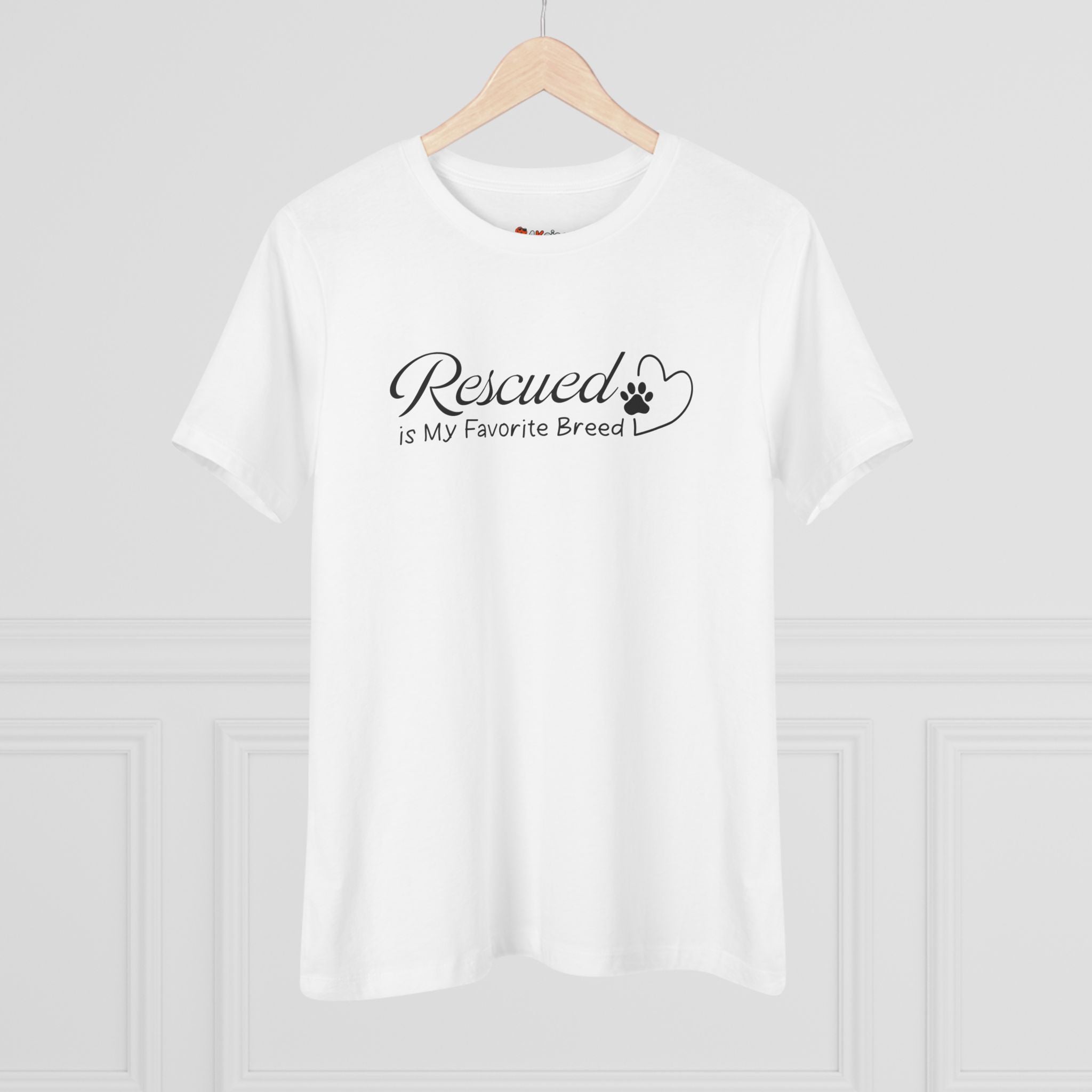 Rescued Is My Favorite Breed | Rescue Dog Mom Womens Tshirt