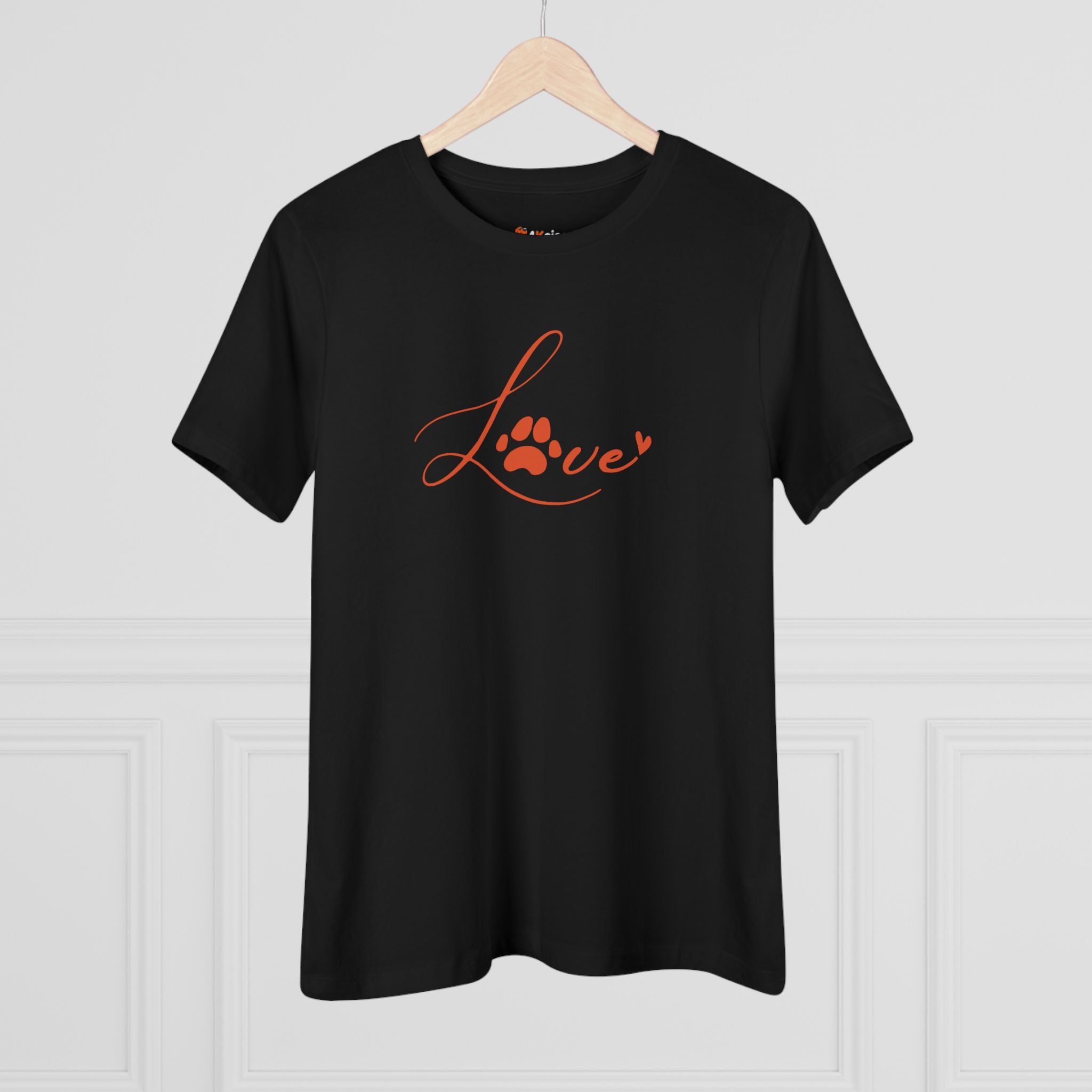 Love | Dog Lovers Paw Print Womens Tshirt