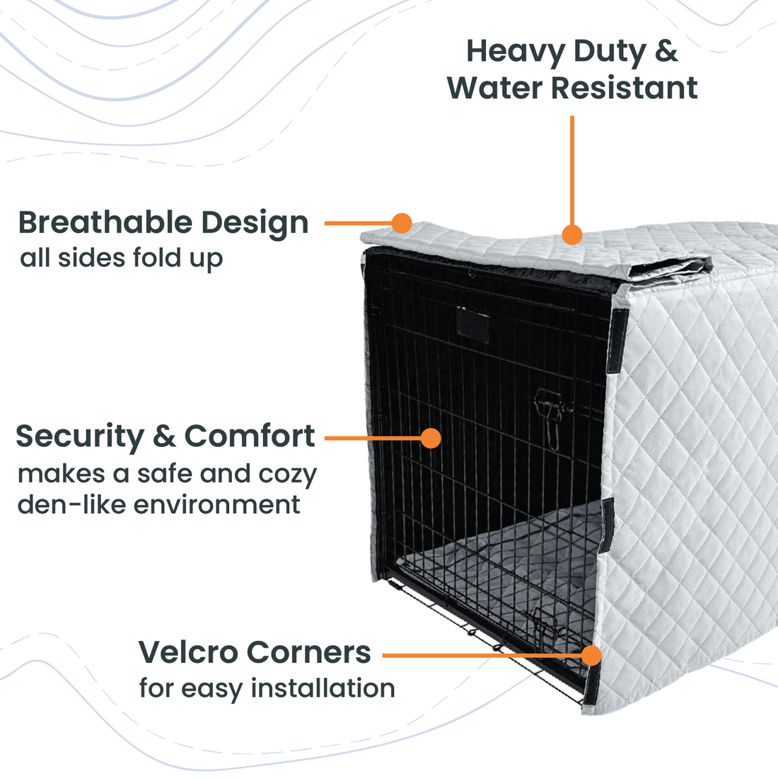 4Knines Dog Crate Kennel Cover features