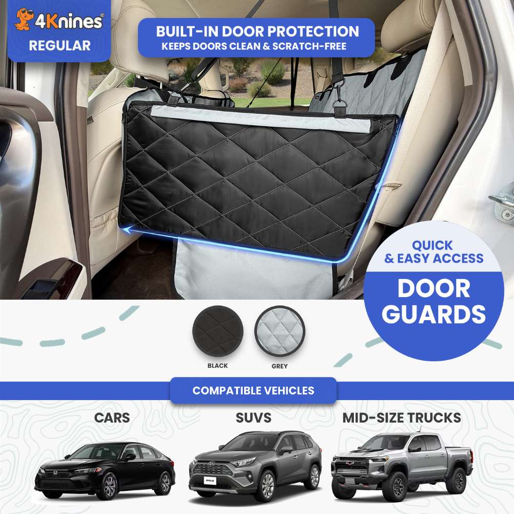 4Knines Hard Bottom Extender Car Seat Cover for Dogs - Regular