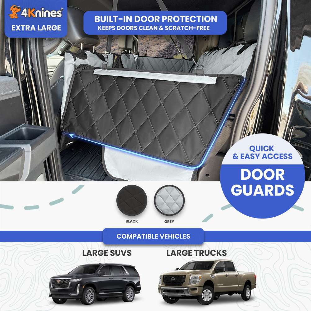 4Knines Hard Bottom Extender Car Seat Cover for Dogs - XL