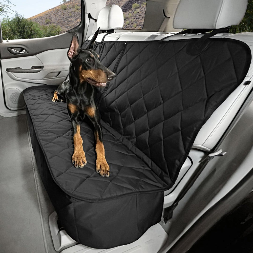 4Knines Fitted Rear Seat Cover for Fold Down Seats - No Hammock Black