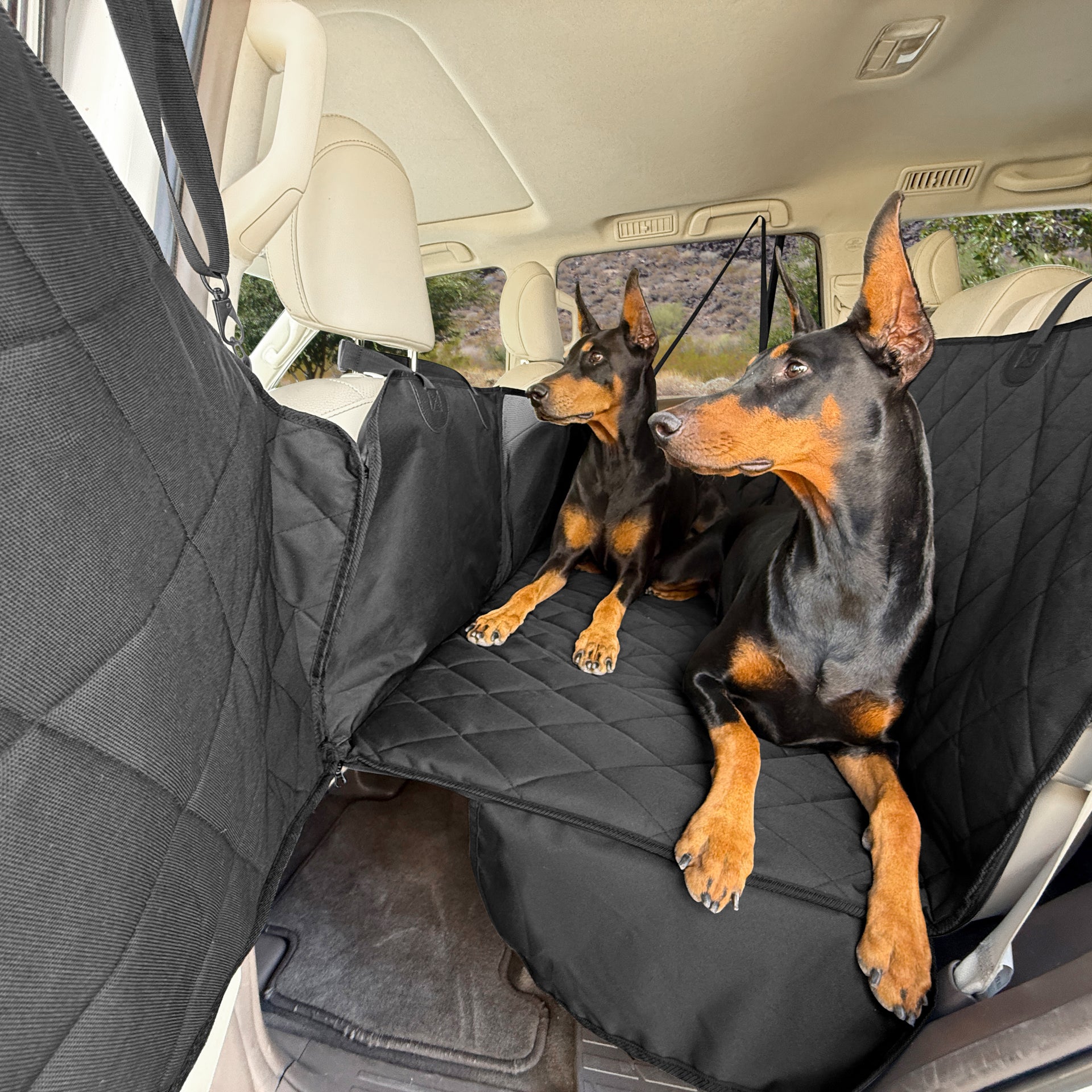 4Knines Hard Bottom Extender Car Seat Cover for Dogs - Regular