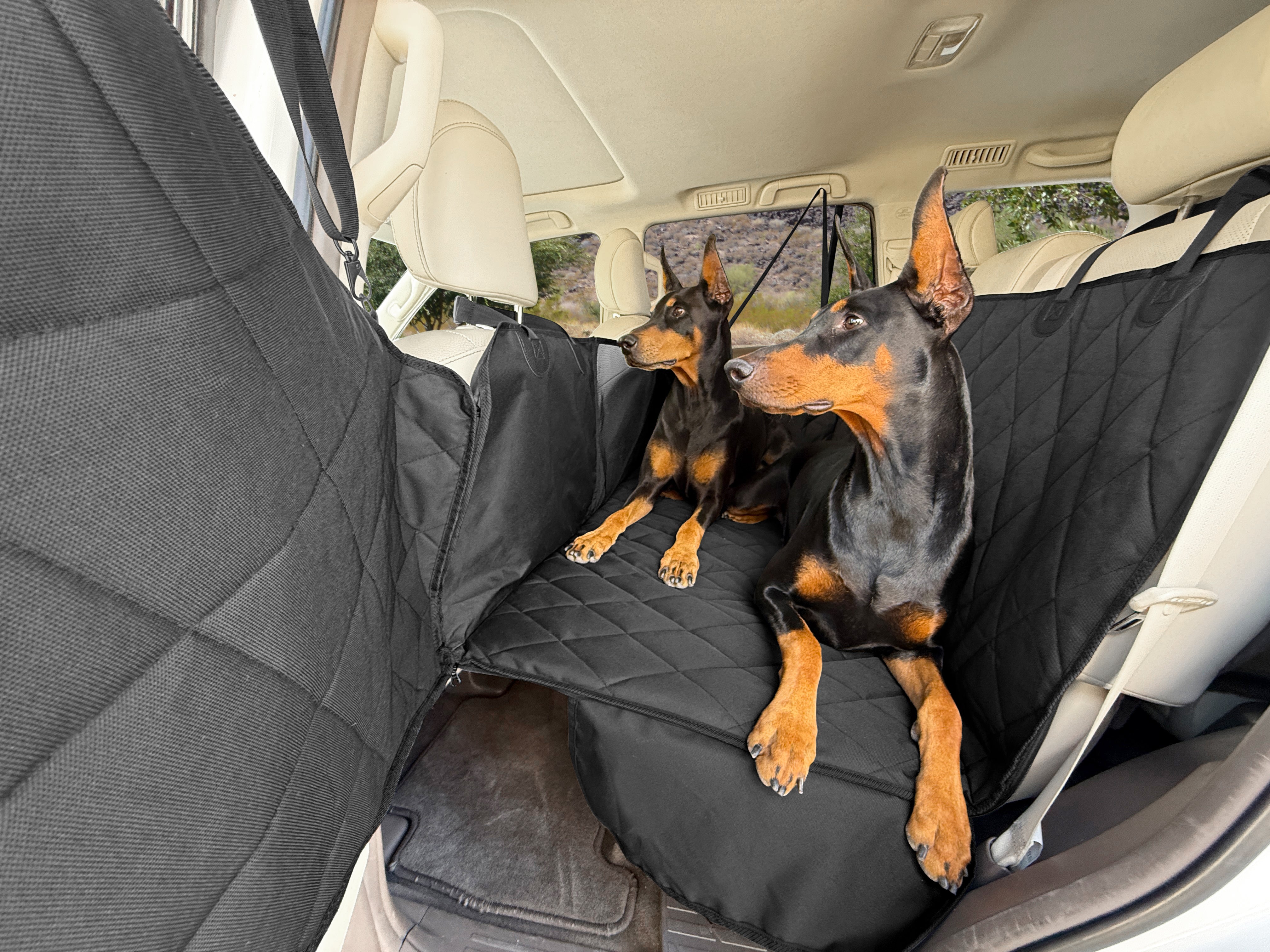 4Knines Hard Bottom Extender Car Seat Cover for Dogs