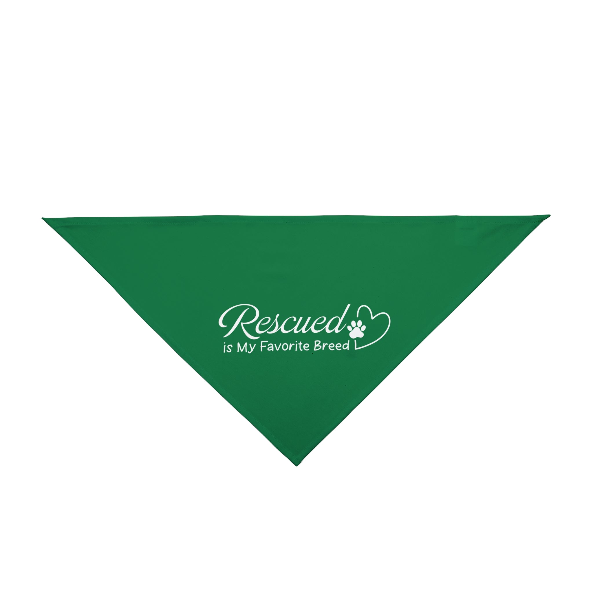 Rescued is My Favorite Breed | Green Dog Bandana