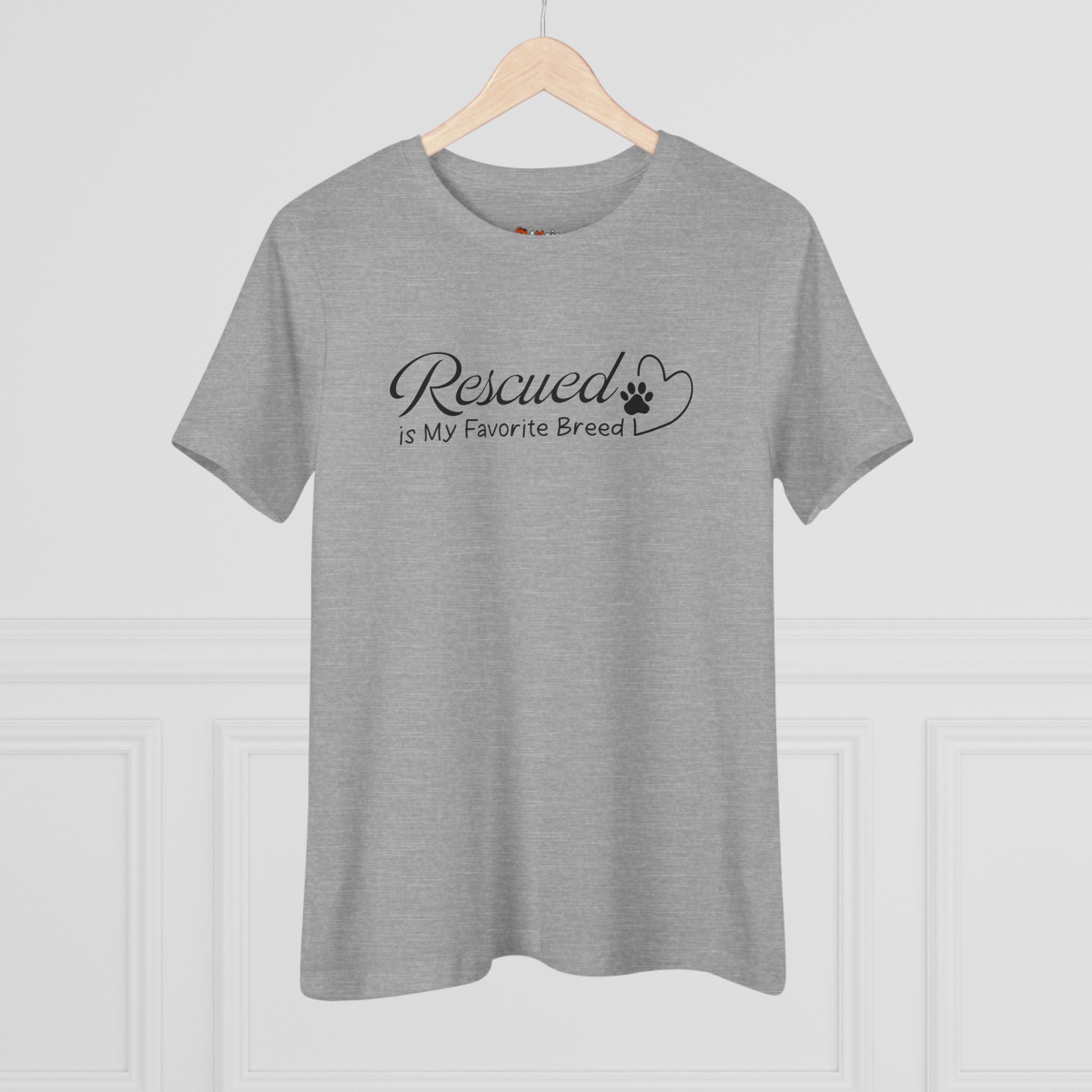 Rescued Is My Favorite Breed | Rescue Dog Mom Womens Tshirt