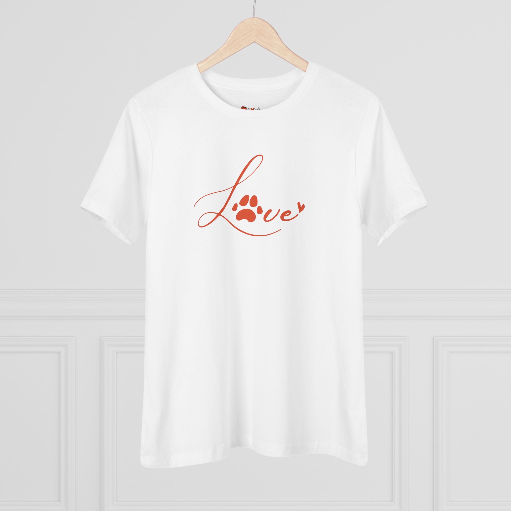 Love | Dog Lovers Paw Print Womens Tshirt