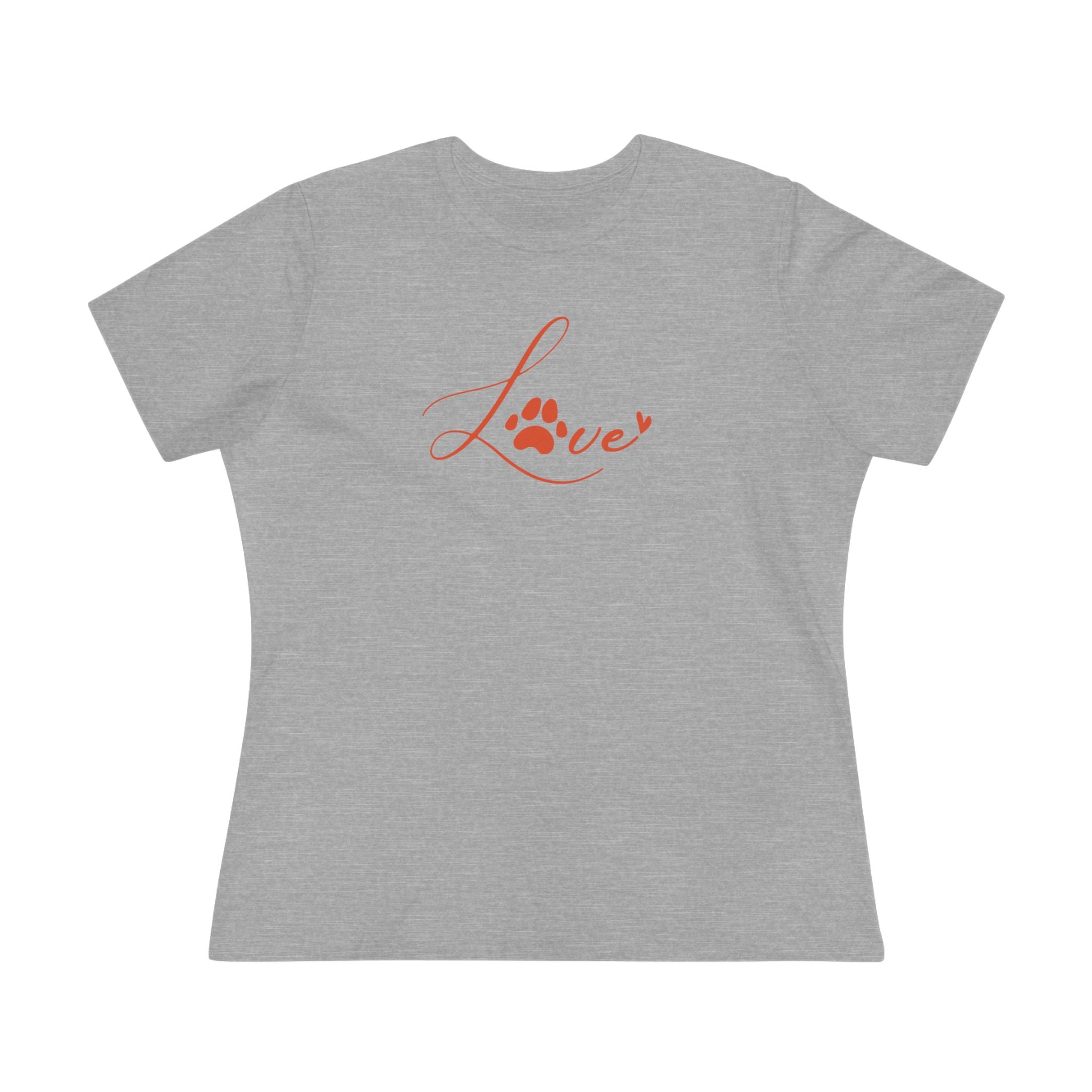Love | Dog Lovers Paw Print Womens Tshirt
