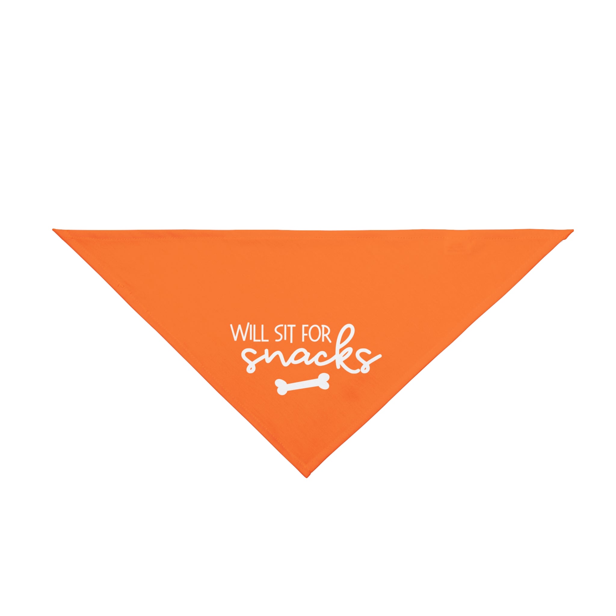 Will Sit For Snacks | Orange Dog Bandana