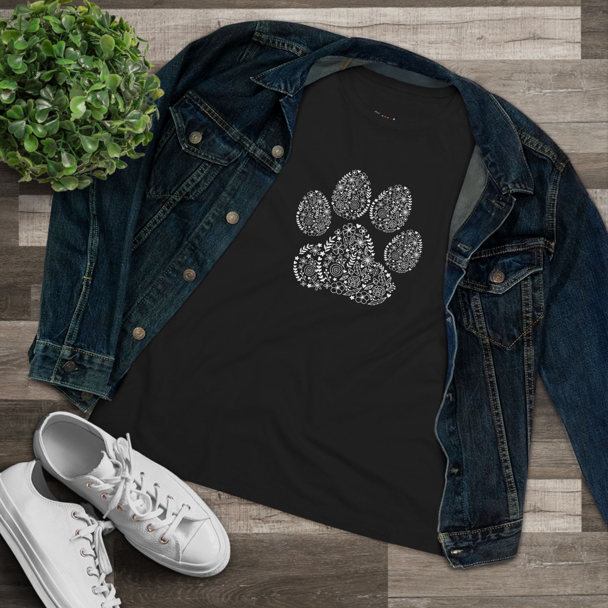 Flower Paw | Dog Lover Womens Tshirt