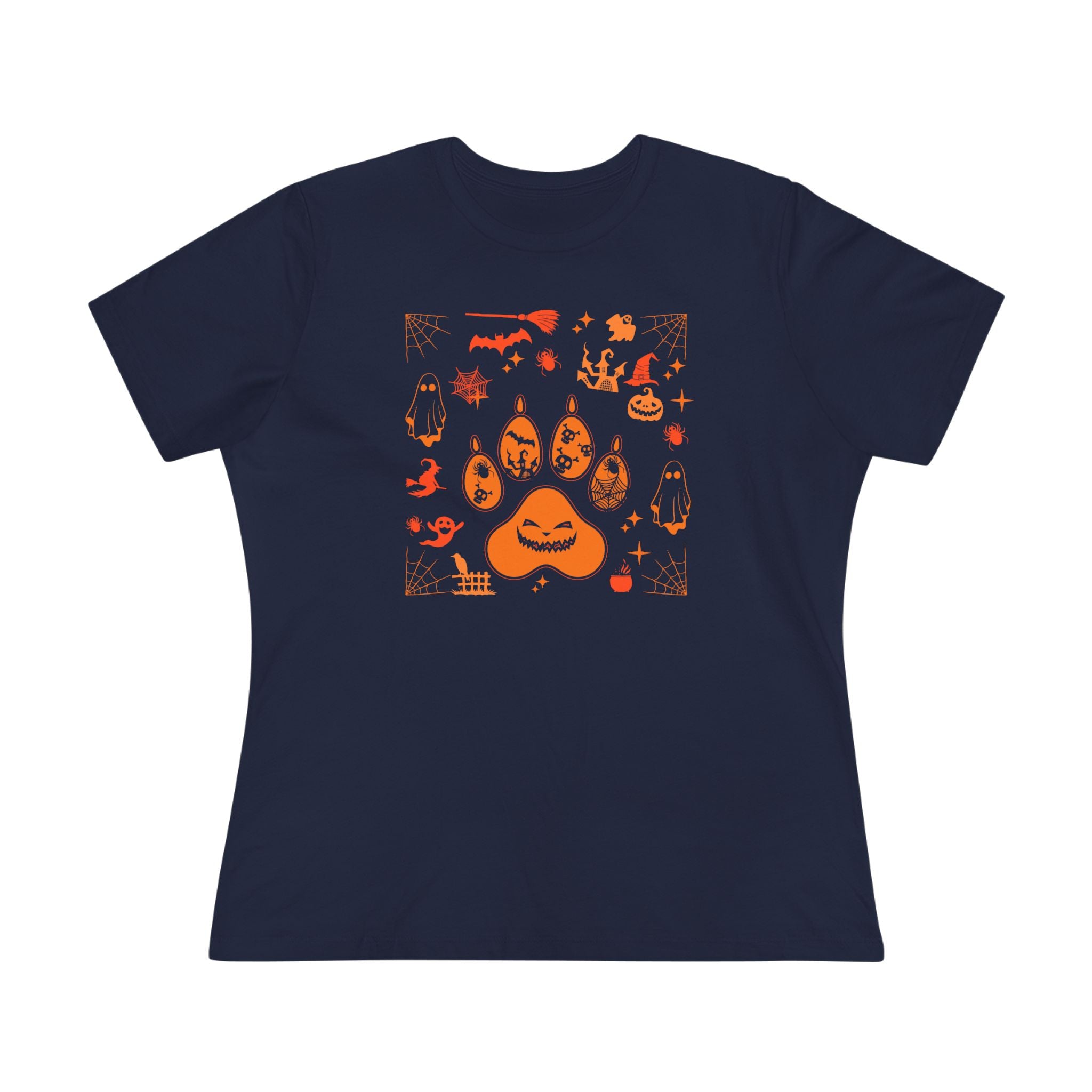Halloween Paw | Halloween Graphic Shirt for Dog Lovers Womens Tshirt
