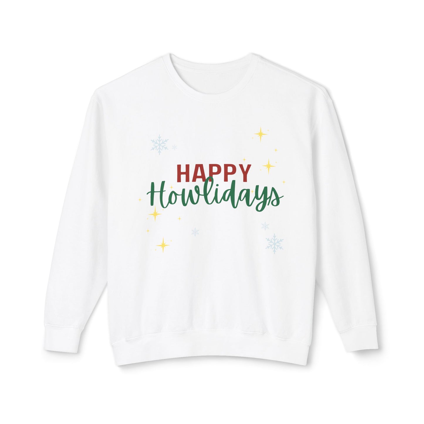 Unisex Lightweight Crewneck Sweatshirt - Happy Howlidays