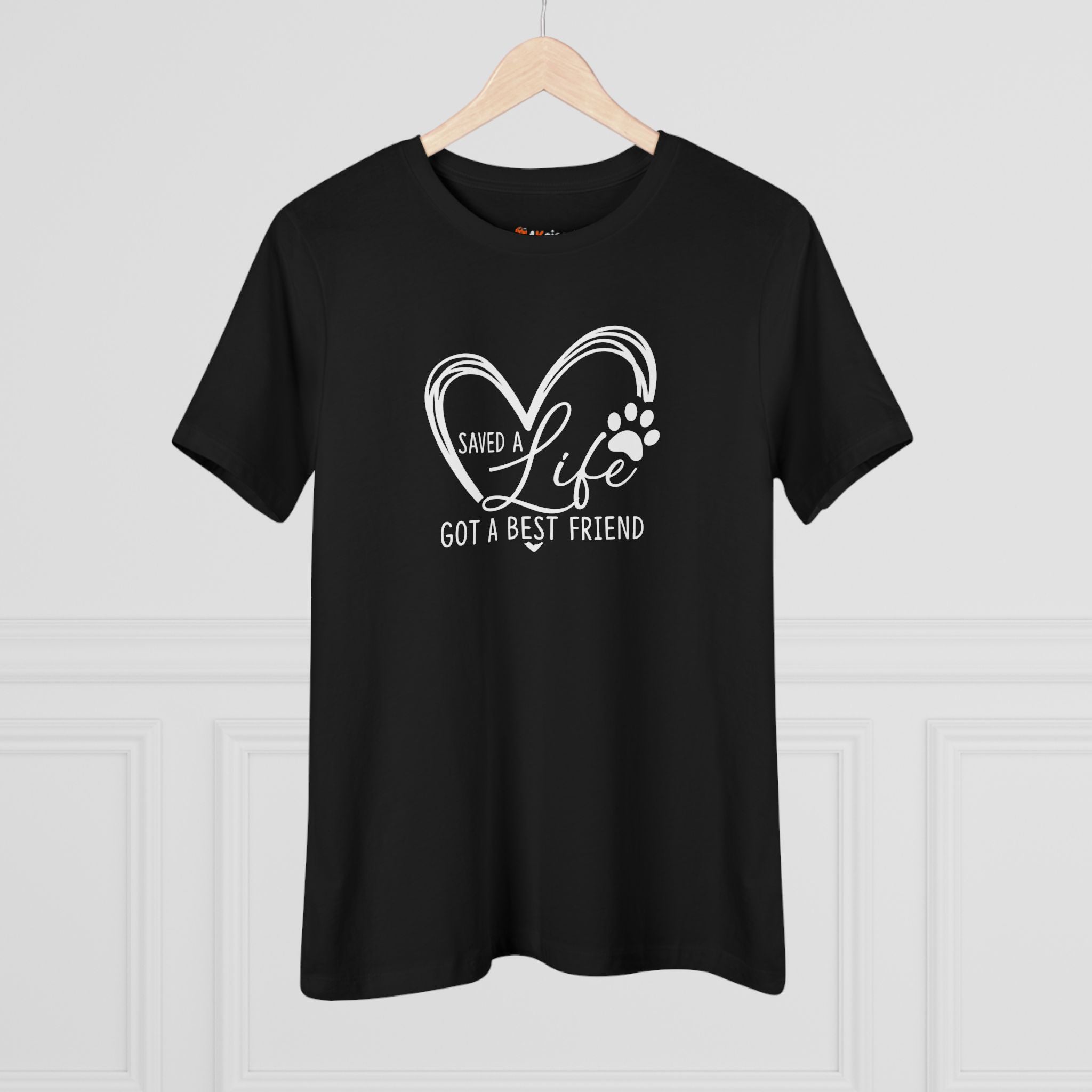 Saved A Life, Got A Best Friend | Rescue Dog Mom Womens Tshirt