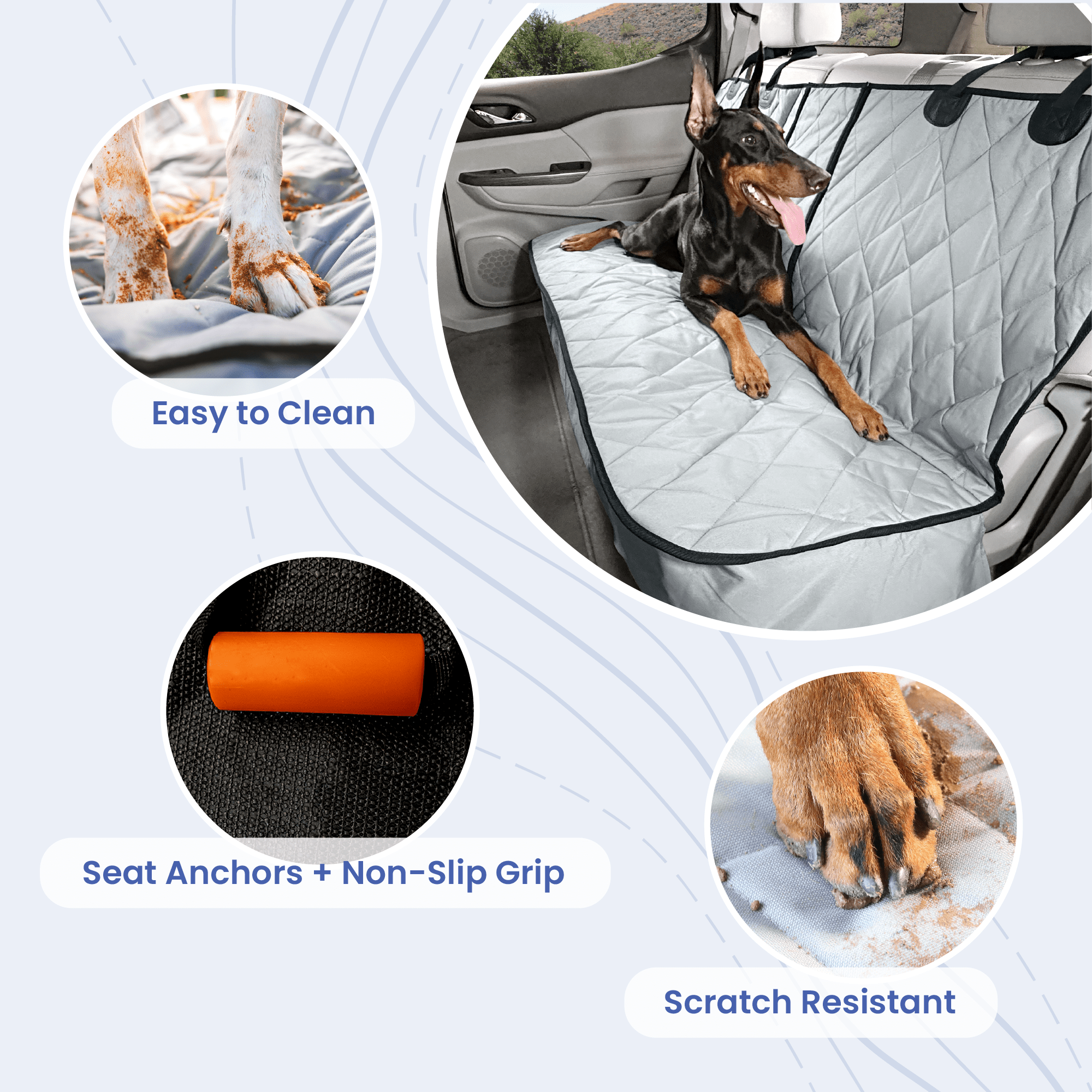 4knines dog seat cover with hammock trucks and best sale suvs