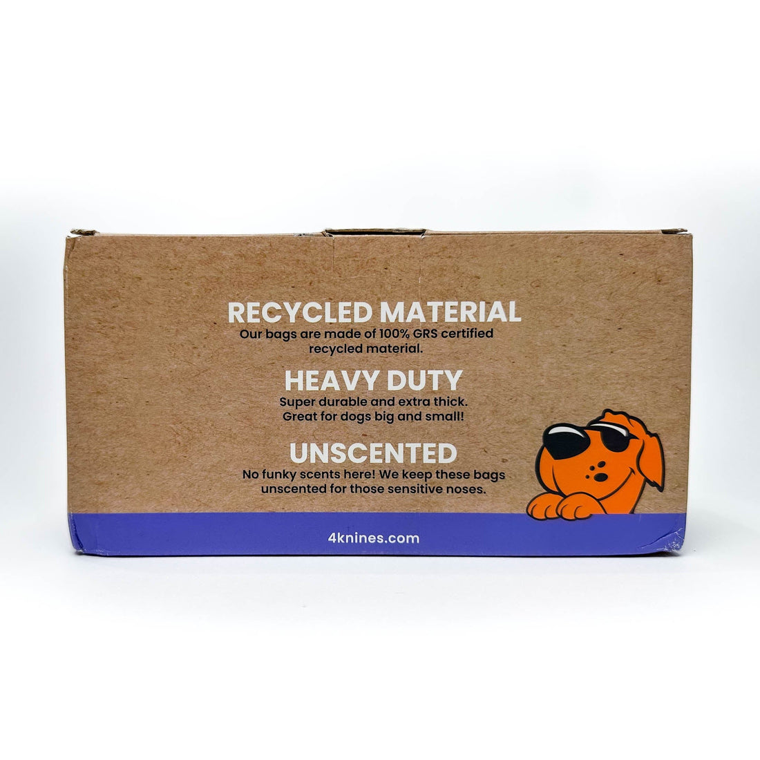 4Knines Dog Poop Bags - Made from 100% Recycled Materials Box