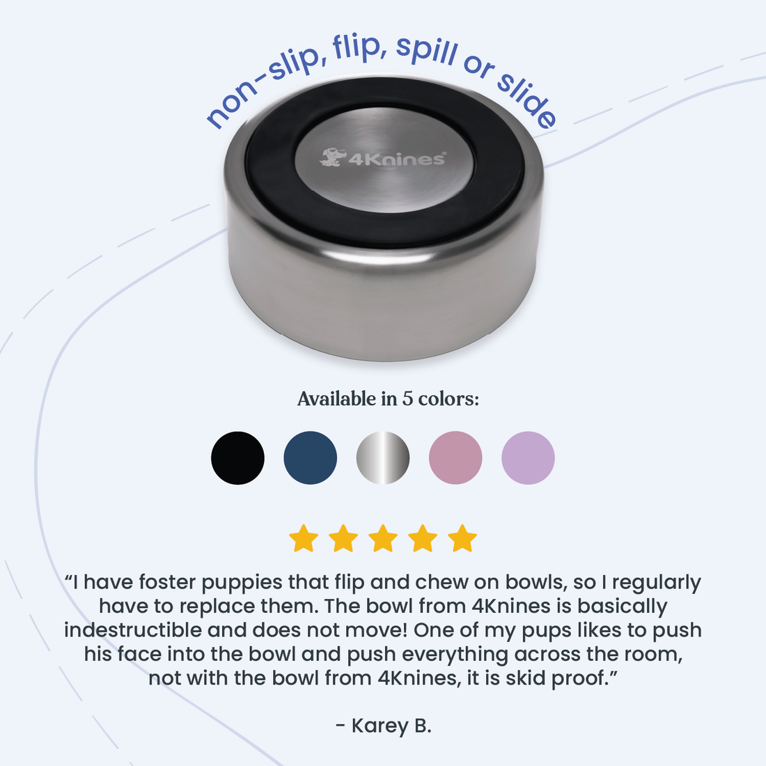 4Knines Stainless Steel Dog Bowl