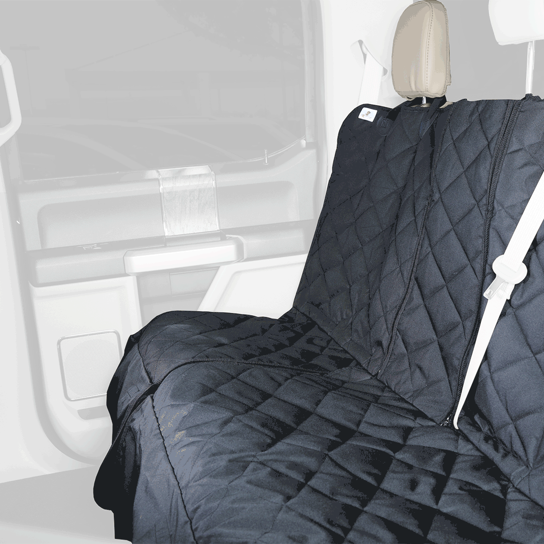 https://4knines.com/products/crew-cab-rear-bench-seat-cover-with-hammock - Best Dog Seat Cover for Hunting Dogs and Muddy Adventures